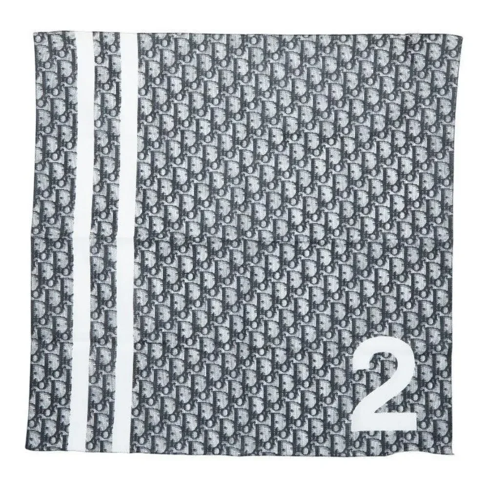 Dior Trotter Number 2 Cotton Scarf Navy